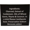 Essential Palace Organic Charcoal Toothpaste Fluoride Free Vegan 5 IN 1 6.5 OZ ingredients
