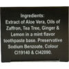 Essential Palace Organic Herbal Toothpaste Fluoride Free Vegan 5 IN 1 6.5 OZ ingredients