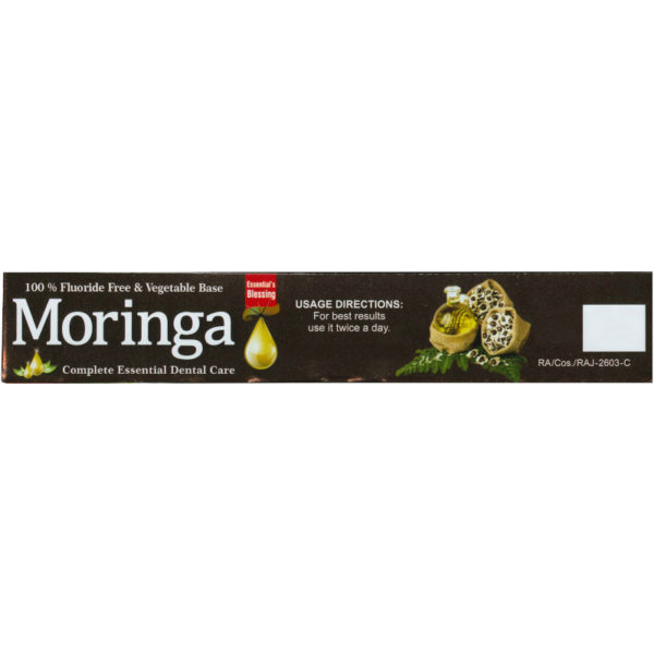 Essential Palace Organic Moringa Toothpaste With Sage Oil Fluoride Free Vegan 5 IN 1 6.5 OZ Direction