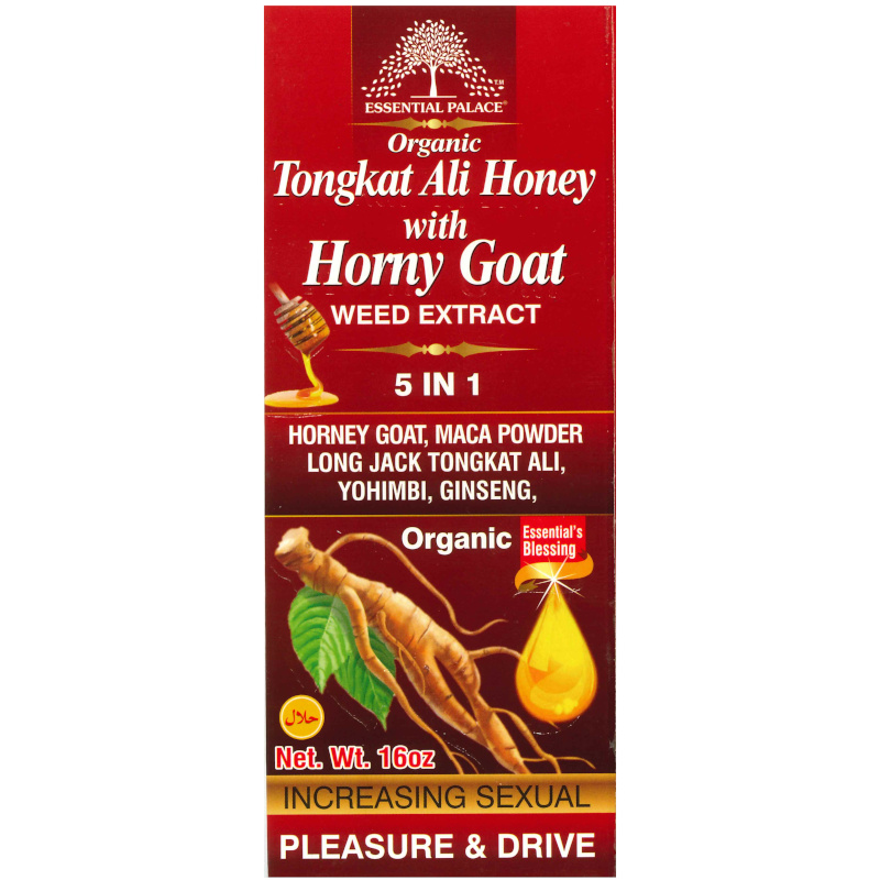 Essential Palace Organic Tongkat Ali Honey with Horny Goat 5 IN 1 16 OZ front