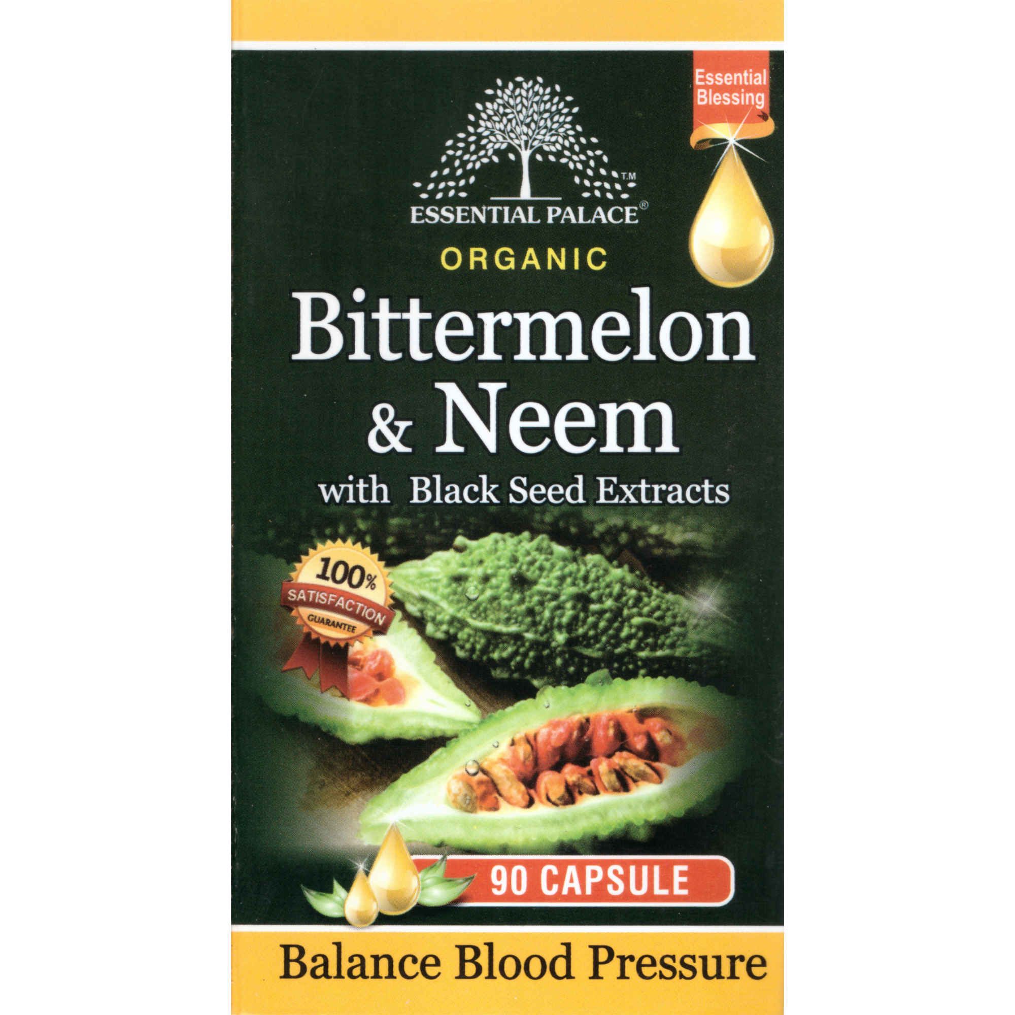 Essential Palace Bittermelon and Neem 90 Capsules Front 1
