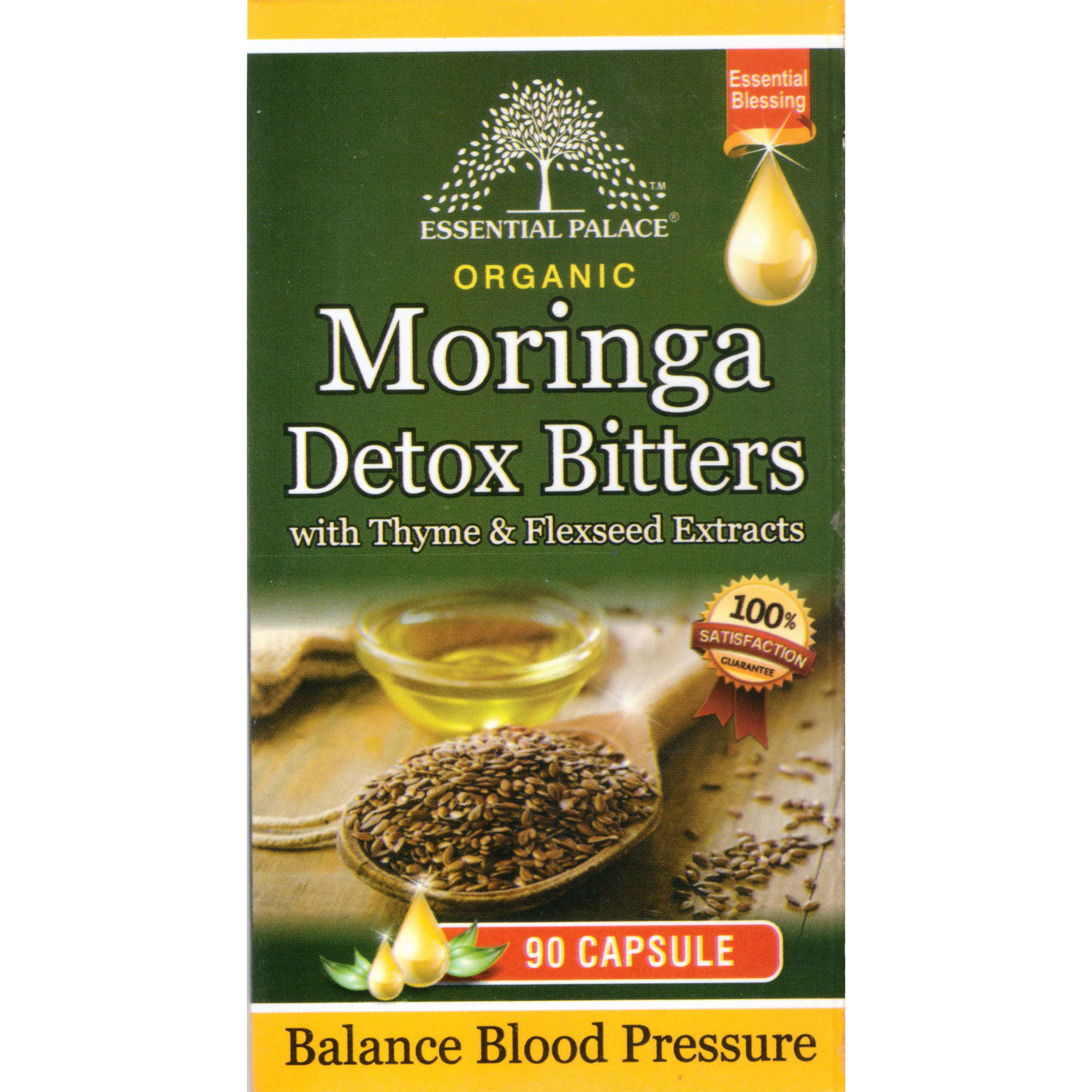 Essential Palace Moringa Detox Bitters Capsules 90 Count Front 2