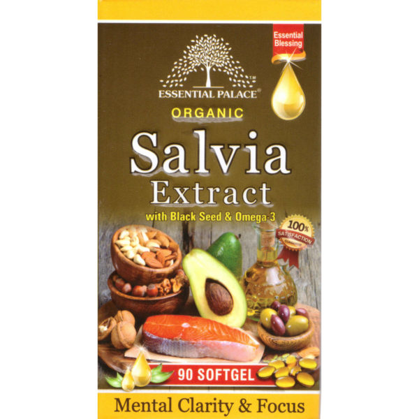 Essential Palace Organic Salvia Extract 90 Capsule Front 2