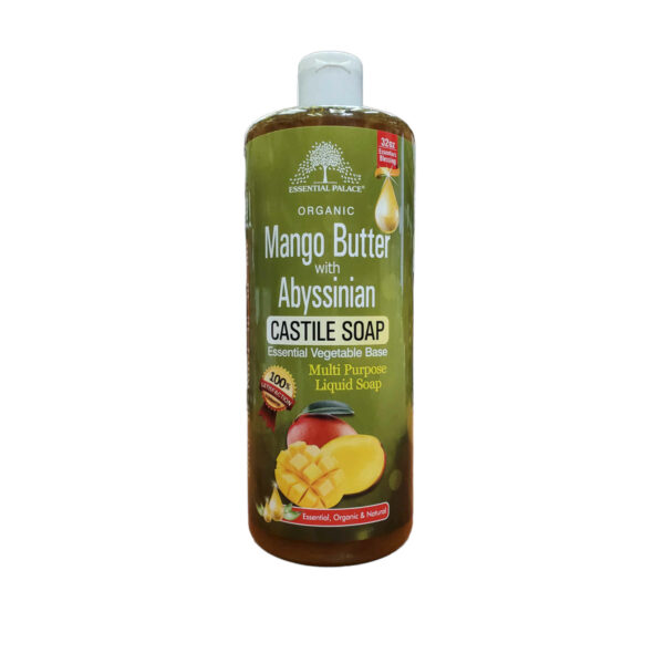 Essential Palace Mango Butter Castile Soap with Abyssinian 32 OZ Front